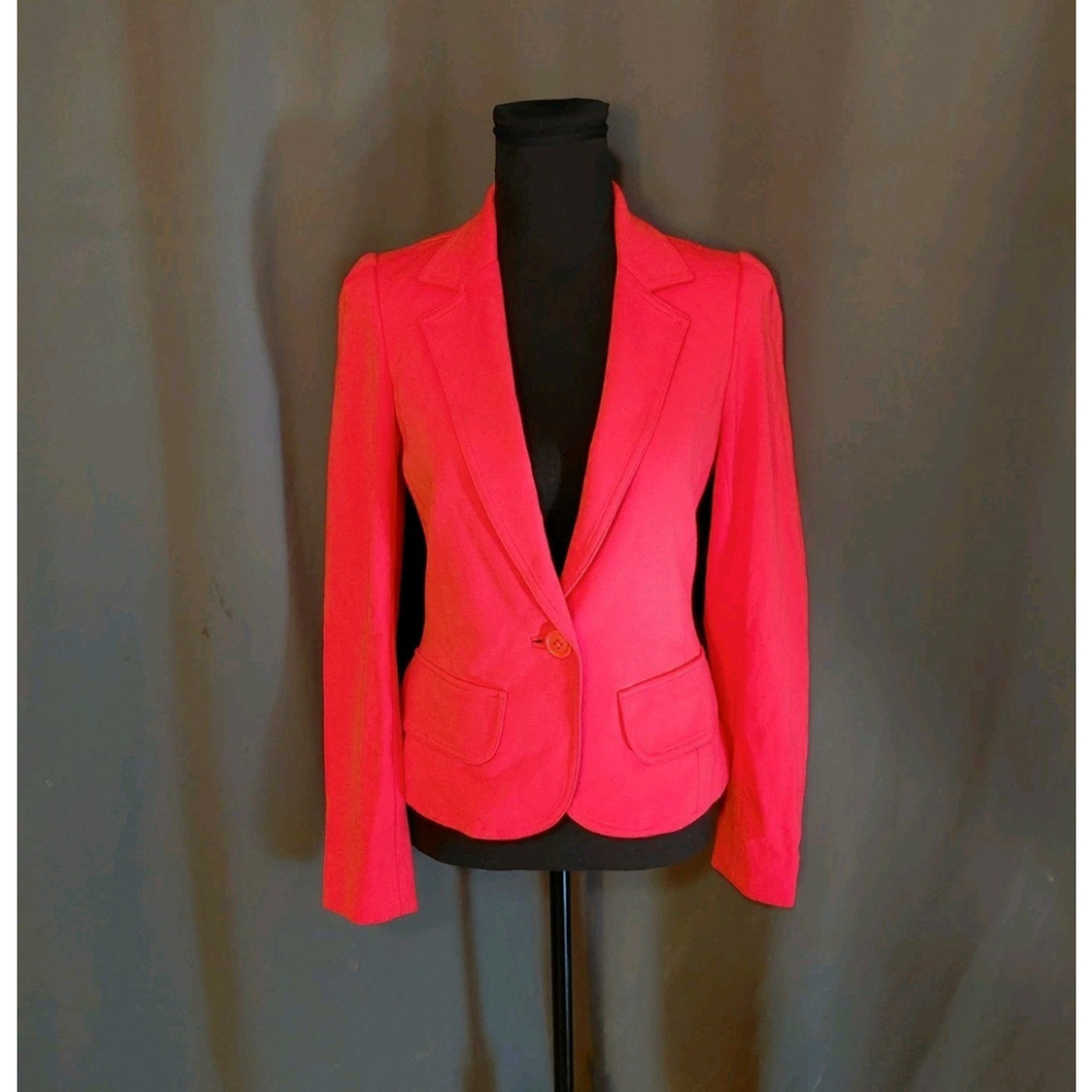 Yoana Baraschi Coral Long Sleeve One Button Blazer Size 2